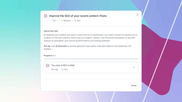 Three new tasks, better navigation, and a bug fix in the Yoast SEO Task List 