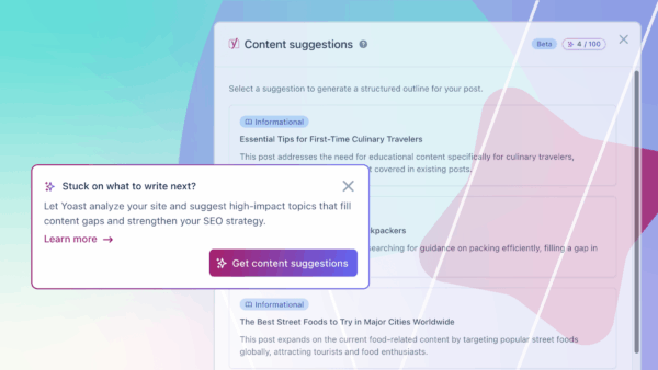 New: Yoast AI Content Planner turns a blank post into a structured draft