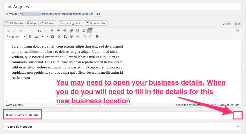 New Business Details