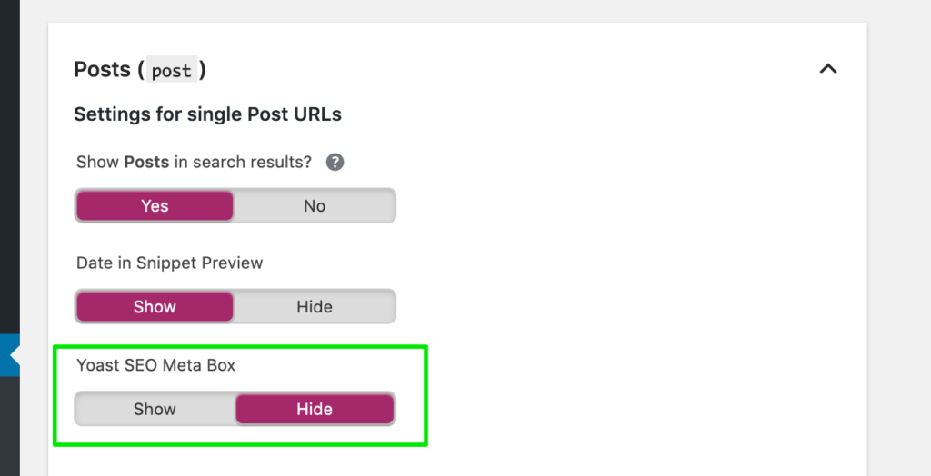 Disable Feature on Specific Post Types