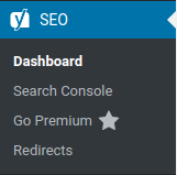 Yoast SEO > Dashboard (Advanced disabled)