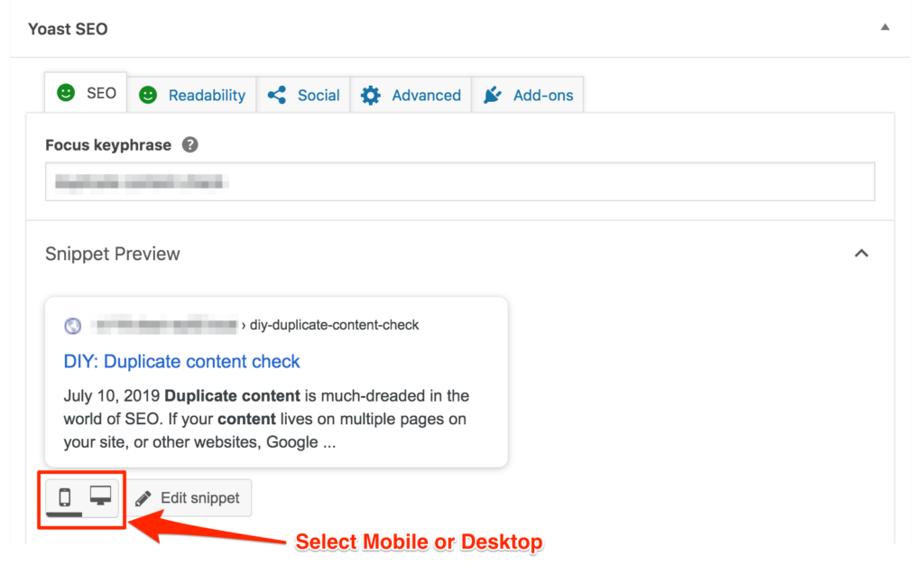 How to Preview the Desktop and Mobile Snippets