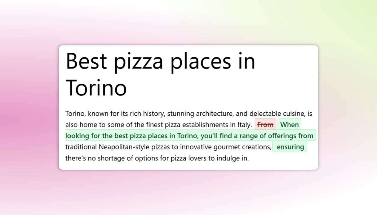 Let AI generate ideas for titles and meta descriptions, and support your content process with smart suggestions.