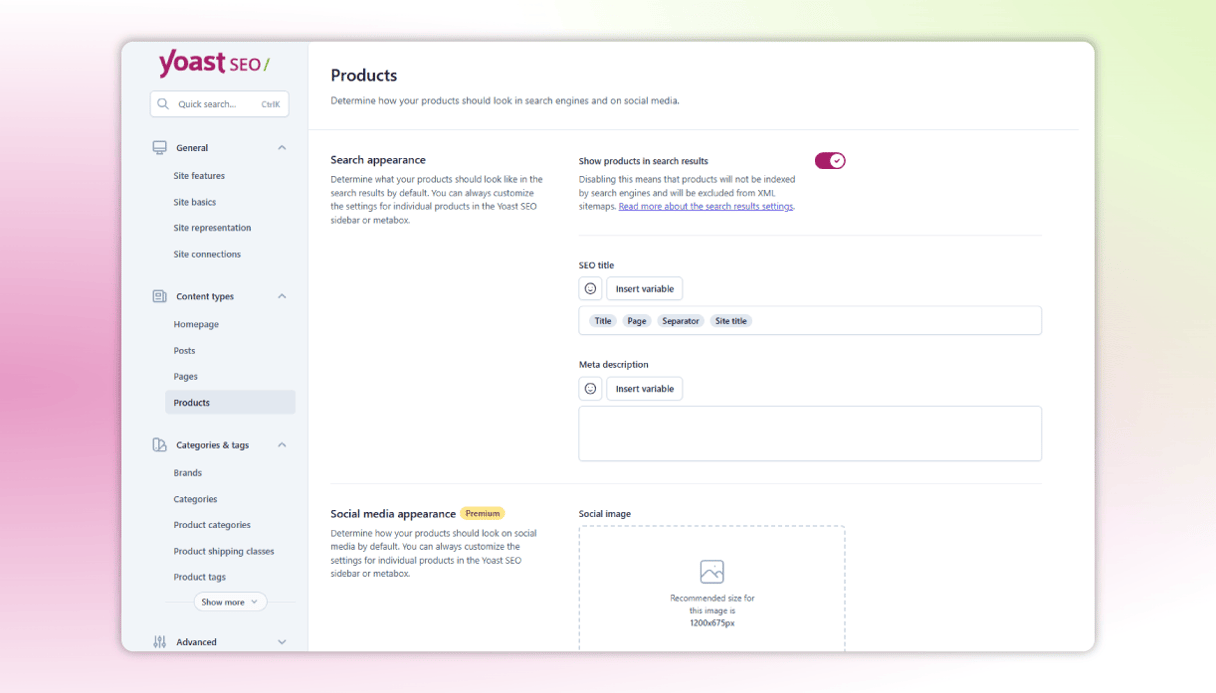 Use templates to apply SEO settings across your entire catalog and maintain a consistent standard, no manual work required.