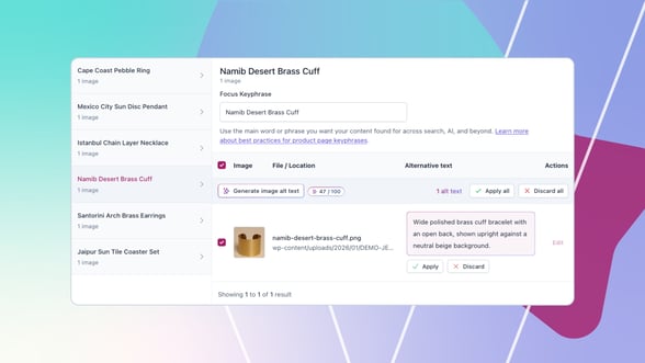 Yoast AI Generate for image alt text: from flagged to fixed