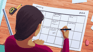 illustration of woman working on seo campaign
